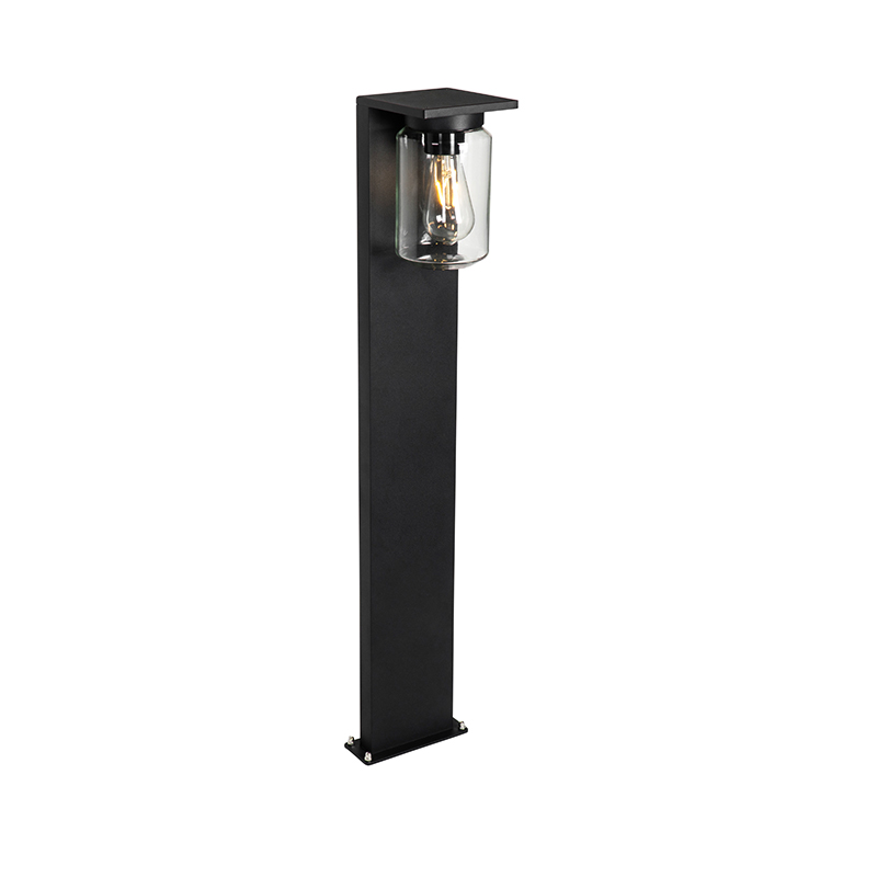 staande buitenlampen Modern buitenlamp zwart 90 cm IP54 Marshall AluminiumGlas Zwart Voeg sfeer toe aan je buitenomgeving met de Marshall. Super mooi naast