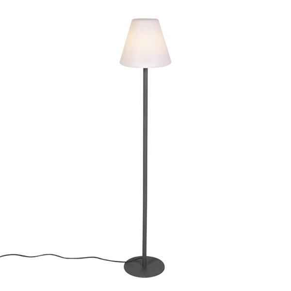 staande buitenlampen Moderne buiten vloerlamp donkergrijs Virginia KunststofRoestvrij staal Donkergrijs Helemaal in stijl met de huidige lounge trend voor Maak