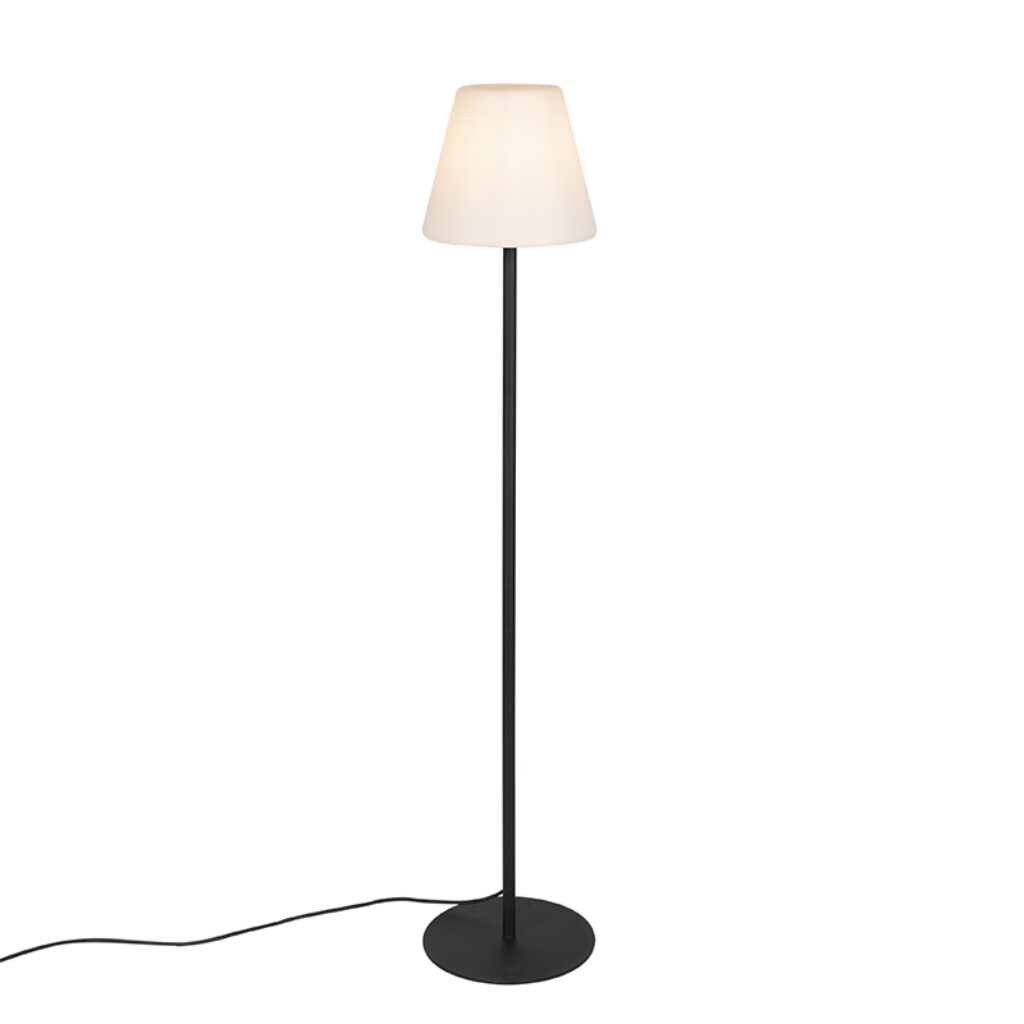 staande buitenlampen Moderne buiten vloerlamp zwart Virginia Roestvrij staal Zwart Helemaal in stijl met de huidige lounge trend voor Maak je tuin of terras