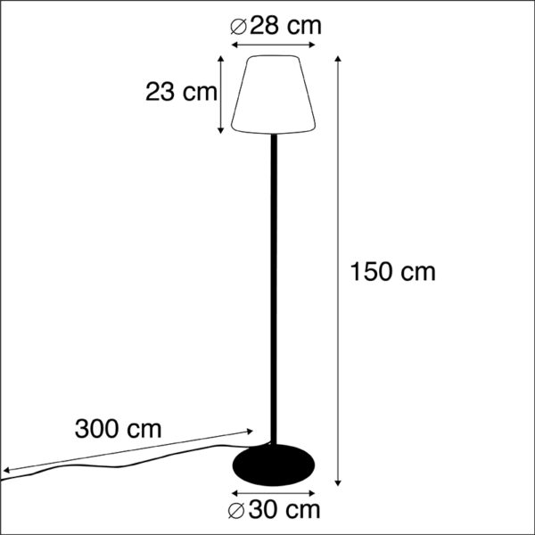 Moderne buiten vloerlamp zwart - Virginia - Afbeelding 3
