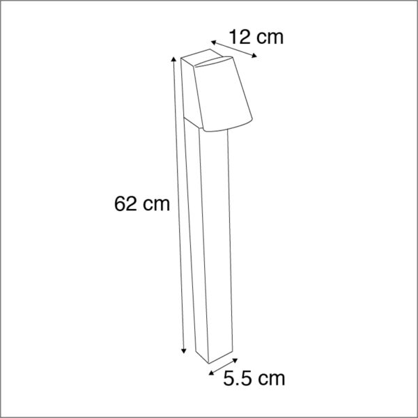 Moderne staande buitenlamp antraciet incl. LED - Uma - Afbeelding 3