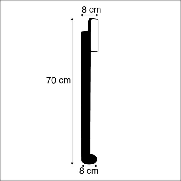 Moderne staande buitenlamp donkergrijs 70cm incl. LED - Harry - Afbeelding 3