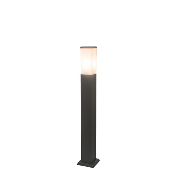 staande buitenlampen Moderne buitenlamp paal donkergrijs 80 cm IP44 Malios KunststofRoestvrij staal Donkergrijs Een super leuke voor in jouw Dankzij de van is