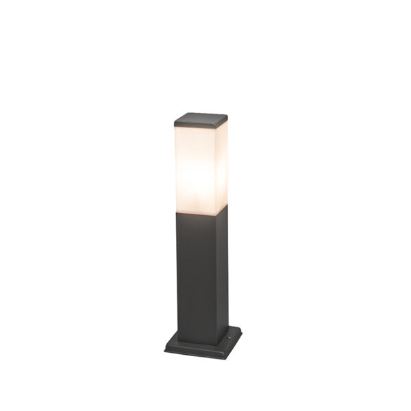 staande buitenlampen Moderne buitenlamp paal donkergrijs 45 cm IP44 Malios KunststofRoestvrij staal Donkergrijs Een super leuke voor in jouw Dankzij de van is