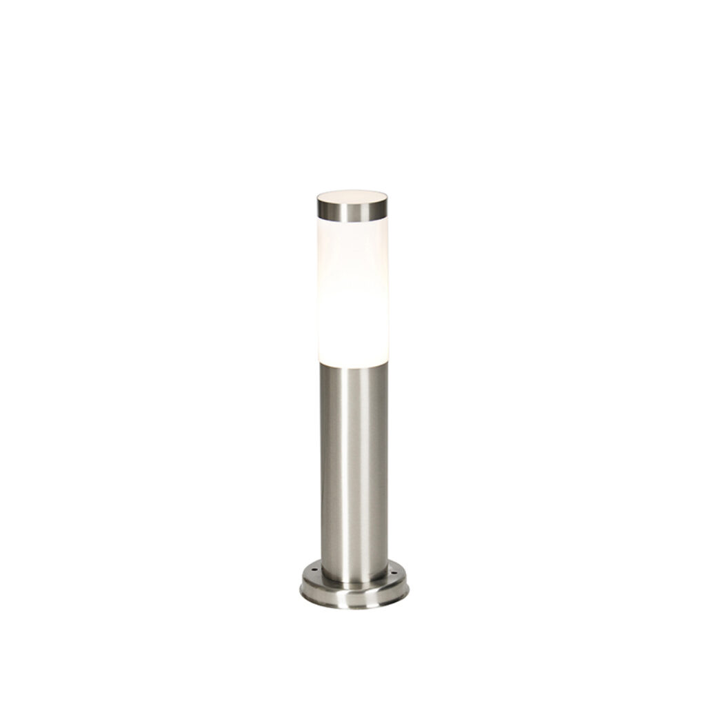 staande buitenlampen Moderne buitenlamp paal staal 45 cm IP44 Rox KunststofRoestvrij Staal Strakke op een in RVS. Door het gebruik van roestvrij is ideale