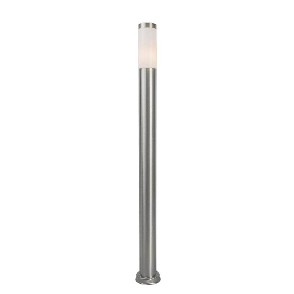 staande buitenlampen Moderne buitenlamp paal staal 110 cm IP44 Rox KunststofRoestvrij Staal Strakke op een in RVS. Door het gebruik van roestvrij is ideale