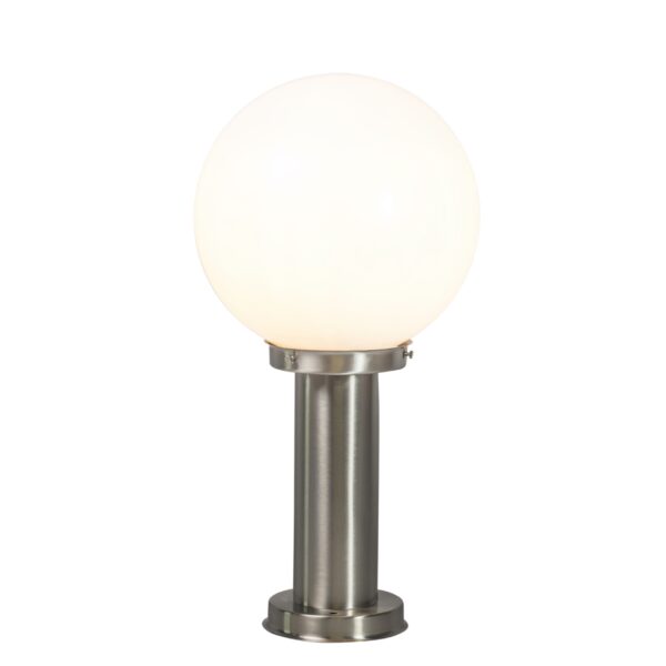 staande buitenlampen Moderne buitenlamp paal staal RVS 50 cm Sfera KunststofRoestvrij Staal Stevige en eenvoudige moderne dat is de Sfera. De bol past perfect