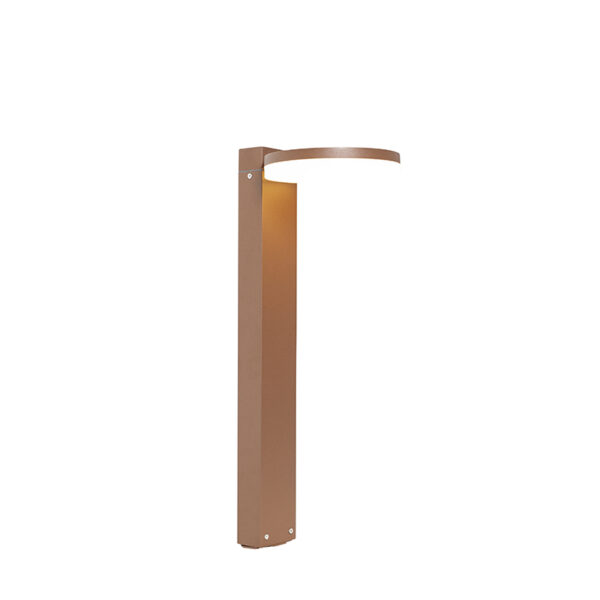 staande buitenlampen Moderne buitenlamp roestbruin 50 cm incl. LED IP44 Esmee Aluminium Roestbruin Prachtig voor naast de oprit het tuinpad of voordeur. Deze is