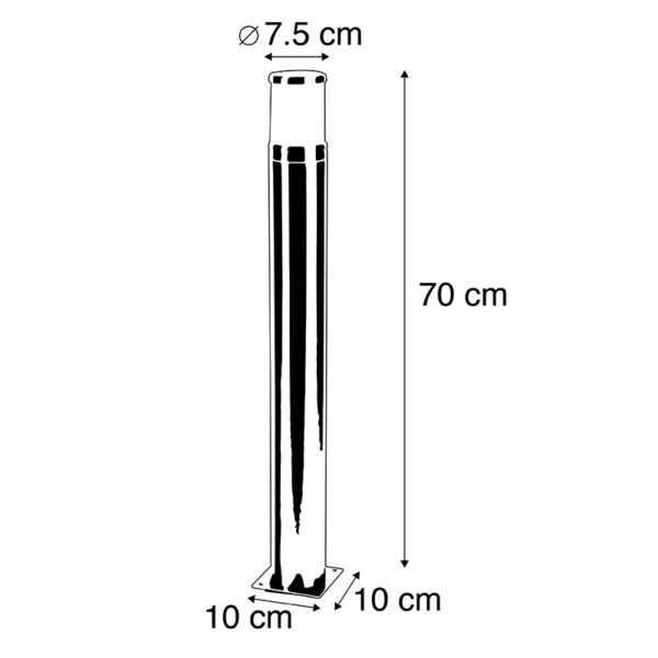 Moderne staande buitenlamp staal 70 cm - Dopey - Afbeelding 3