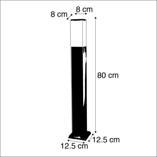 Moderne buitenlamp 80 cm staal - Malios - Afbeelding 3