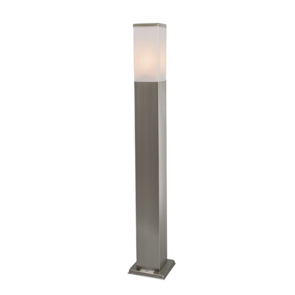 staande buitenlampen Moderne buitenlamp 80 cm staal Malios KunststofRoestvrij Staal Een die volledig thuishoort in een moderne omgeving. Hij heeft lengte en
