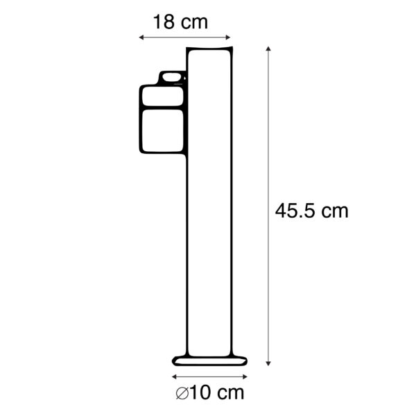 Moderne buitenlamp staal 45 cm verstelbaar - Solo - Afbeelding 3