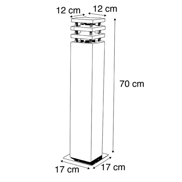 Moderne staande buitenlamp zandsteen 70 cm - Grumpy - Afbeelding 3