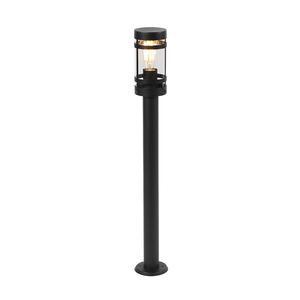 staande buitenlampen Moderne buitenlamp zwart 80 cm IP44 Gleam Roestvrij staal Zwart De heeft een eigenzinnig ontwerp die je tuin of terras net dat beetje extra