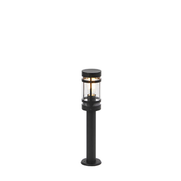 staande buitenlampen Moderne buitenlamp zwart 50 cm IP44 Gleam Roestvrij staal Zwart De heeft een eigenzinnig ontwerp die je tuin of terras net dat beetje extra