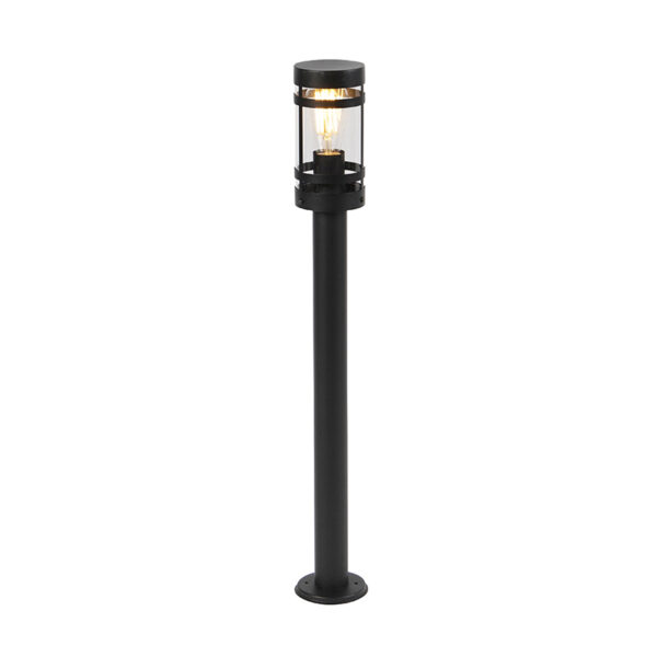 staande buitenlampen Moderne buitenlamp zwart 80 cm IP44 Gleam Roestvrij staal Zwart De heeft een eigenzinnig ontwerp die je tuin of terras net dat beetje extra