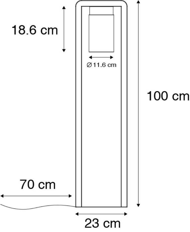 Moderne staande buitenlamp zwart IP44 - Jarra Balanco - Afbeelding 3