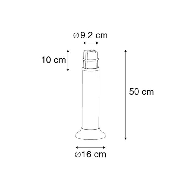 Moderne staande buitenlamp zwart IP54 50 cm - Kiki - Afbeelding 3