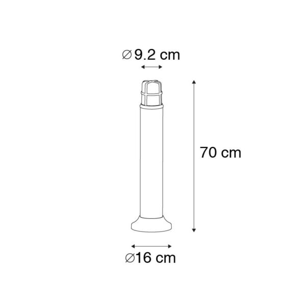 Moderne staande buitenlamp zwart IP54 70 cm - Kiki - Afbeelding 3