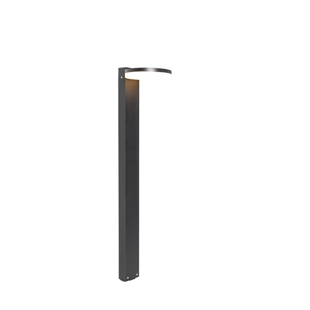 staande buitenlampen Moderne buitenlamp zwart 80 cm incl. LED IP44 Esmee Aluminium Zwart Prachtig voor naast de oprit het tuinpad of voordeur. Deze is waar je