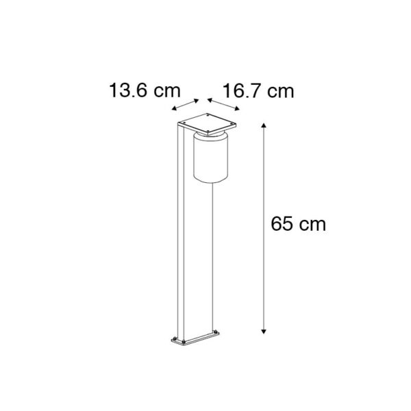 Moderne staande buitenlamp zwart 65 cm IP54 - Marshall - Afbeelding 3