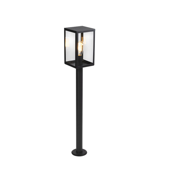 staande buitenlampen Moderne buitenlamp zwart met glas 1005 cm Rotterdam AluminiumGlas Zwart Wij zijn verliefd op deze Hij straalt luxe en elegantie uit dankzij