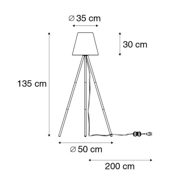 Moderne buitenlamp zwart met witte kap IP65 - Virginia - Afbeelding 3