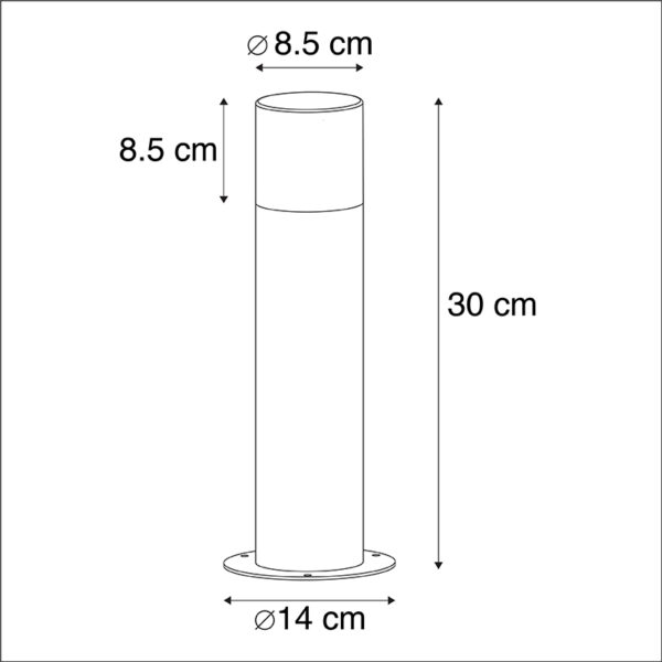 Moderne staande buitenlamp zwart 30 cm - Odense - Afbeelding 3