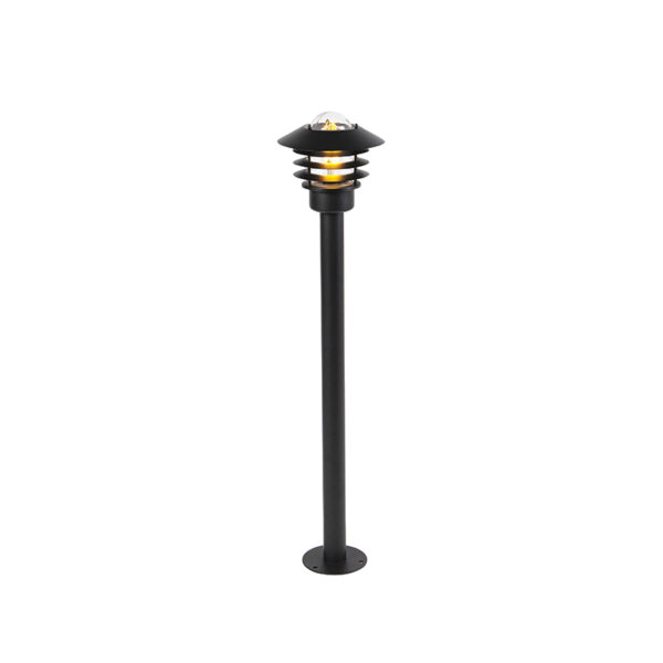 staande buitenlampen Moderne buitenlamp zwart 100 cm IP44 Prato Roestvrij staal Zwart Deze is een zwarte met moderne look en strakke vormgeving dat opvalt. De