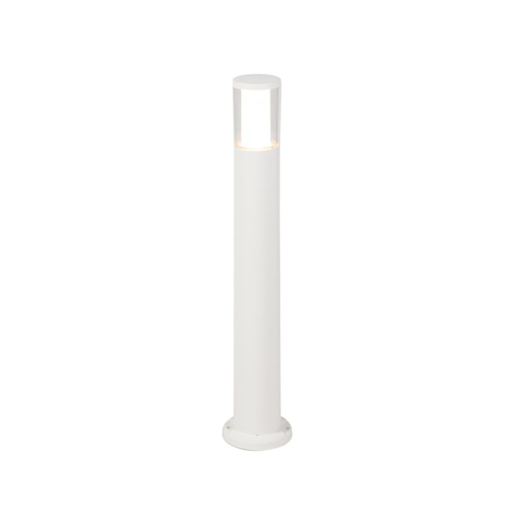 staande buitenlampen Moderne buitenpaal wit 80 cm IP55 incl. GU10 dimbaar Carlo Kunststof Wit Simpel maar stijlvol. Dat zijn de twee kernwoorden van deze