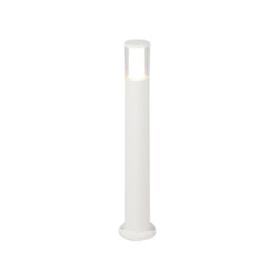 staande buitenlampen Moderne buitenpaal wit 80 cm IP55 incl. GU10 dimbaar Carlo Kunststof Wit Simpel maar stijlvol. Dat zijn de twee kernwoorden van deze