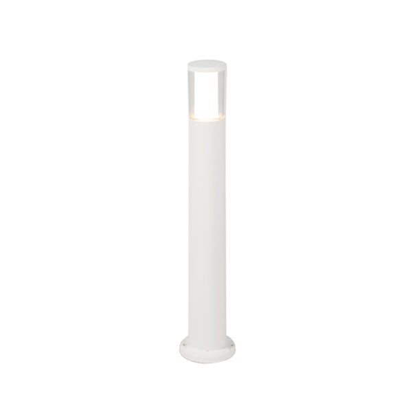 staande buitenlampen Moderne buitenpaal wit 80 cm IP55 incl. GU10 dimbaar Carlo Kunststof Wit Simpel maar stijlvol. Dat zijn de twee kernwoorden van deze