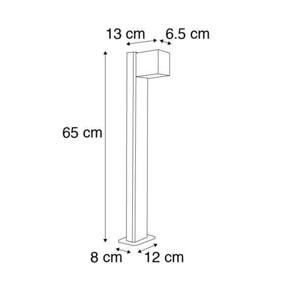 Smart staande buitenlamp antraciet 65 cm IP44 incl. Wifi GU10 - Baleno - Afbeelding 3