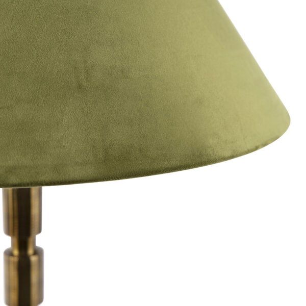 Art deco tafellamp met velours kap groen 50 cm - Torre - Afbeelding 2