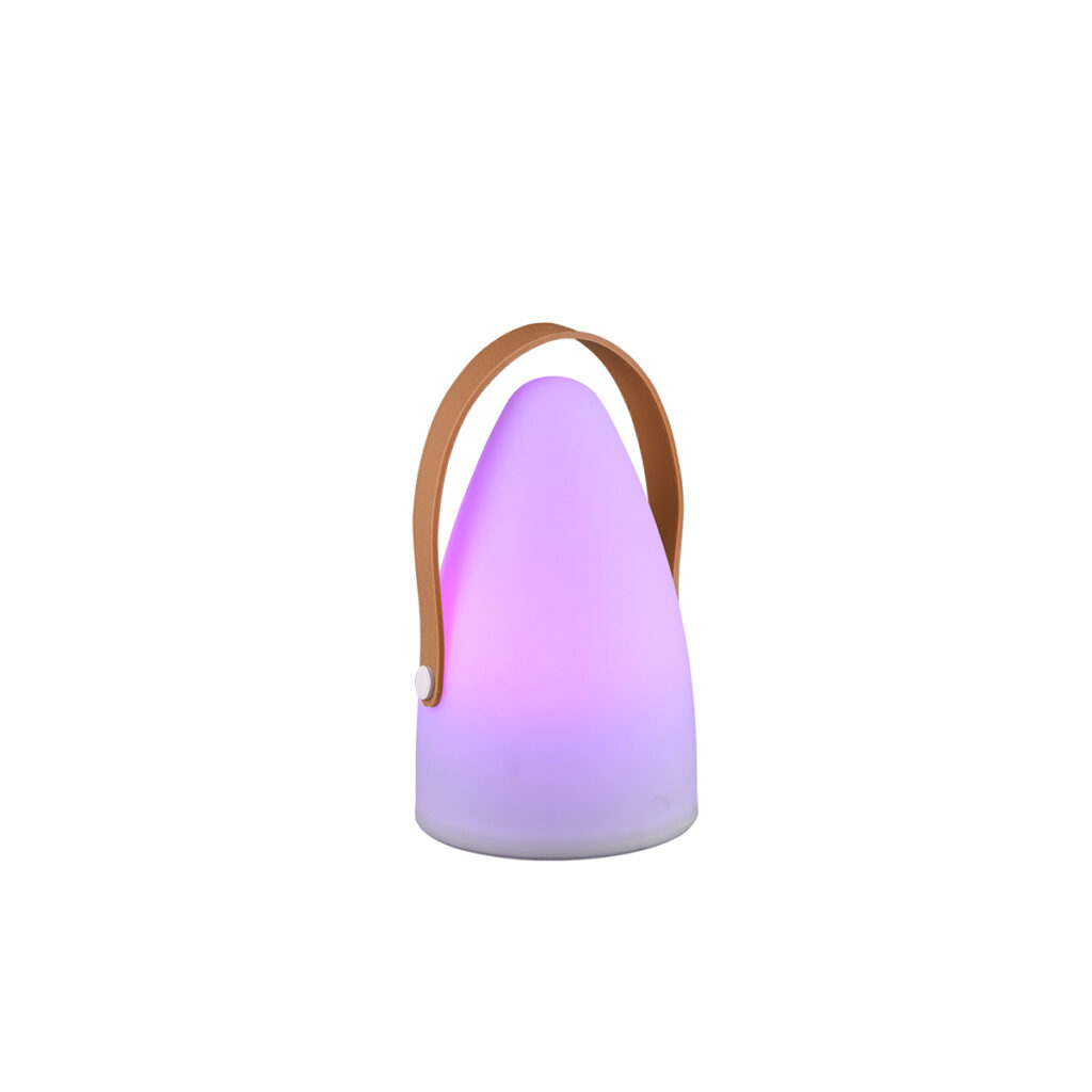 tafellampen Design buiten tafellamp wit oplaadbaar met RGBW Leonardo Kunststof Wit Waar kun je het beste sfeer mee Licht Tafellamp heet het. De is gemaakt van