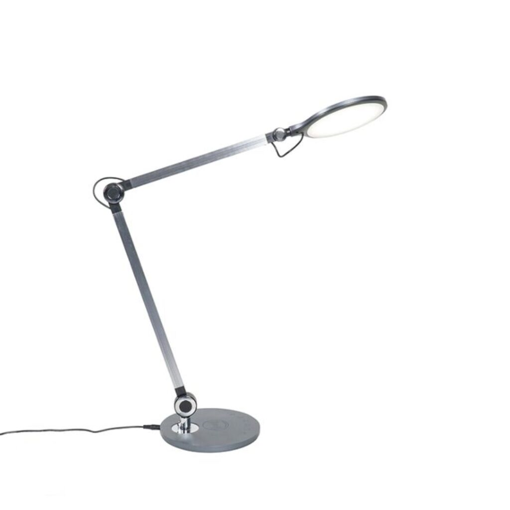 tafellampen Design tafellamp grijs incl. LED met touch en inductielader Don AluminiumKunststof Donkergrijs Deze multifunctionele is een echte voor op jouw