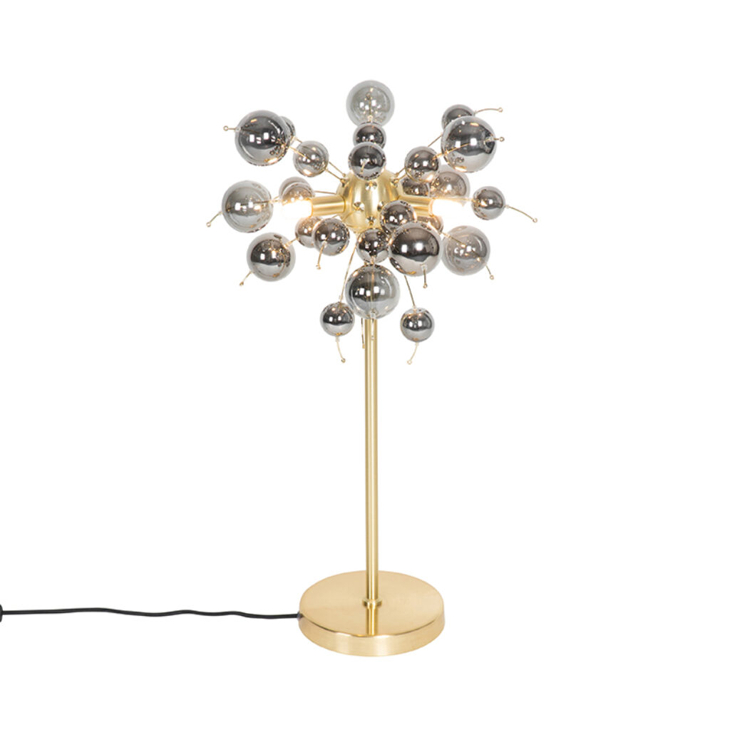 tafellampen Design tafellamp messing met smoke glas Explode GlasStaal Ben je op zoek naar een eyecatcher voor in woonkamer eetkamer of Zoek dan niet is