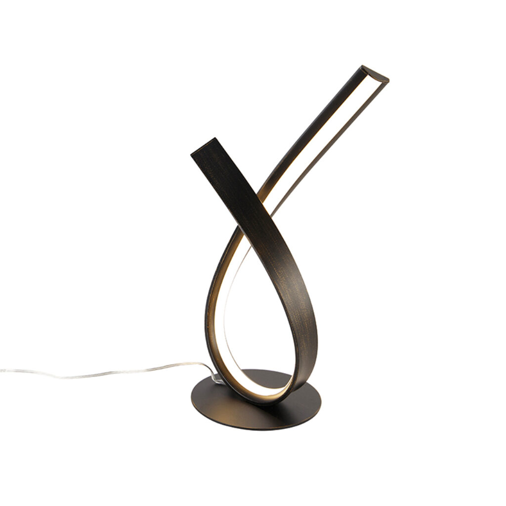 tafellampen Design tafellamp roestbruin incl. LED en dimmer Belinda AluminiumStaal Roestbruin Haal een mooi stukje design in huis met Belinda. Deze lamp is