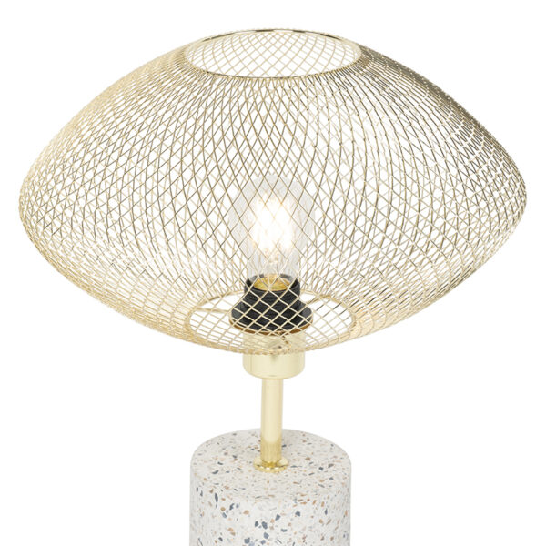 Design tafellamp terrazzo met messing - Ella - Afbeelding 2