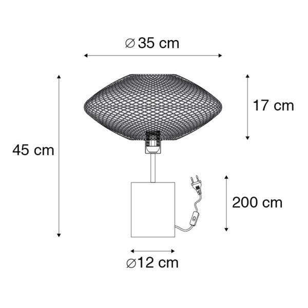 Design tafellamp terrazzo met messing - Ella - Afbeelding 3