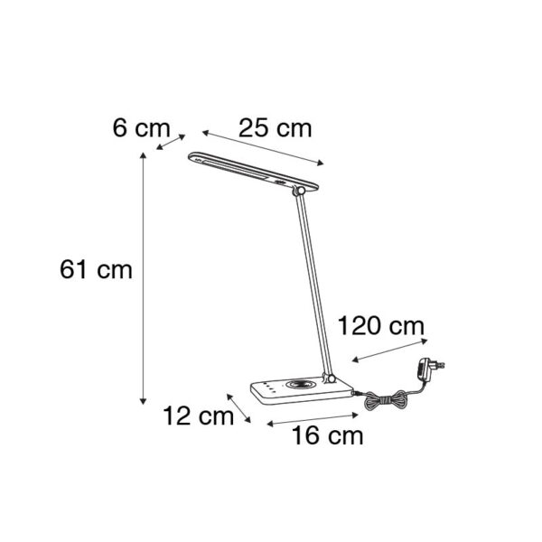 Design tafellamp zwart 2700-5000k incl. LED - Tina - Afbeelding 3