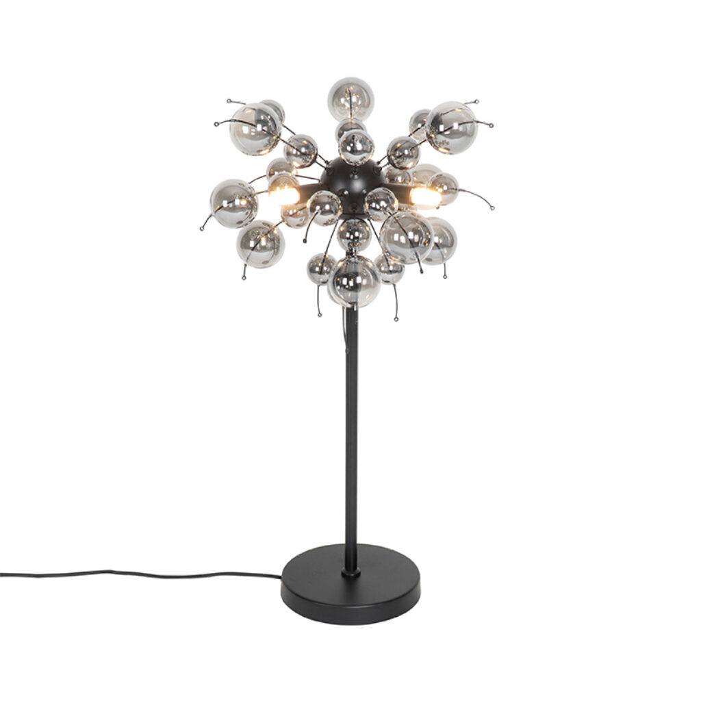 tafellampen Design tafellamp zwart met smoke glas Explode GlasStaal Zwart Ben je op zoek naar een eyecatcher voor in woonkamer eetkamer of Zoek dan niet is