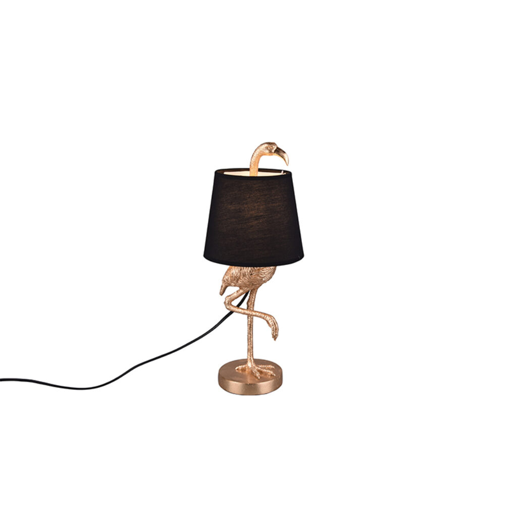 tafellampen Landelijke tafellamp goud met zwart Koen KunststofStof Zwart De Art Deco is er eentje voor de waaghalzen. Niet alleen het een hele mooie ook nog