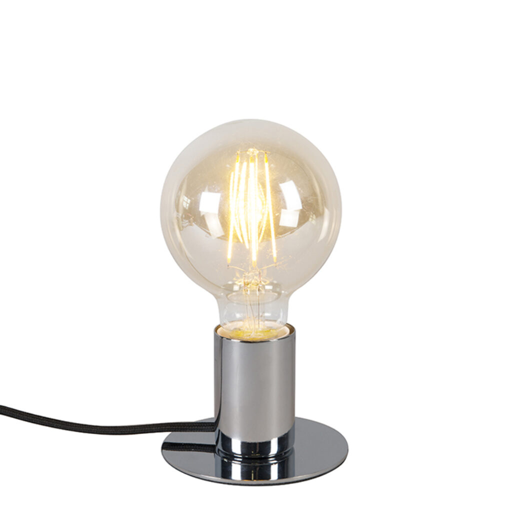 tafellampen Moderne tafellamp chroom Facil Metaal Chroom De perfecte keuze voor iedere liefhebber van minimalistische en moderne Deze is mooi afgewerkt in