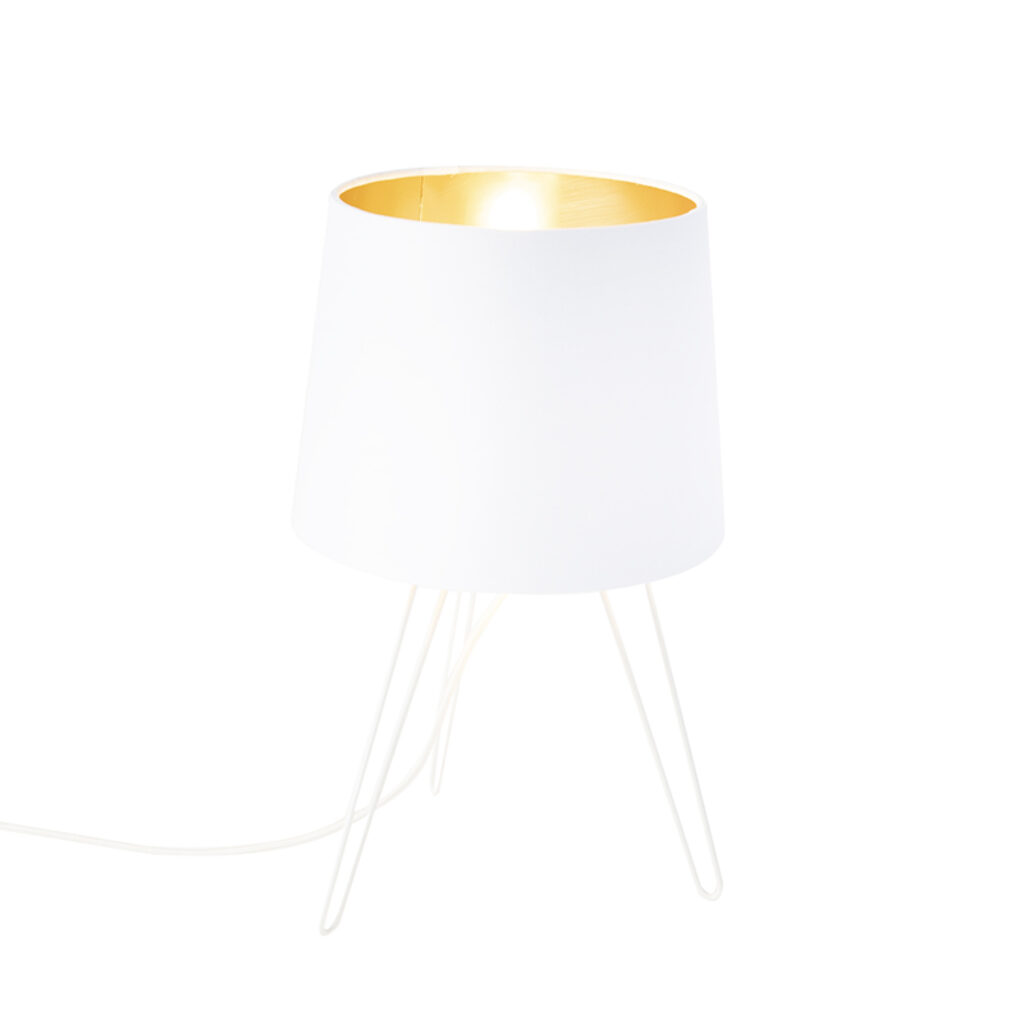 tafellampen Moderne tafellamp wit Lofty StofStaal Wit Een schattige Deze zorgt voor aangenaam licht in huis. Het is een erg tijdloze lamp dankzij de witte kleur