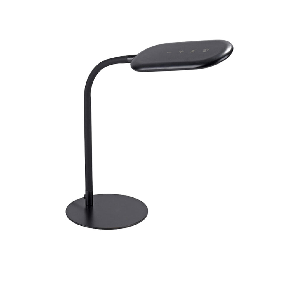tafellampen Moderne tafellamp zwart dimbaar incl. LED Kiril AluminiumStaal Zwart Haal de moderne sfeer in huis met deze Deze is gemaakt van aluminium staal en