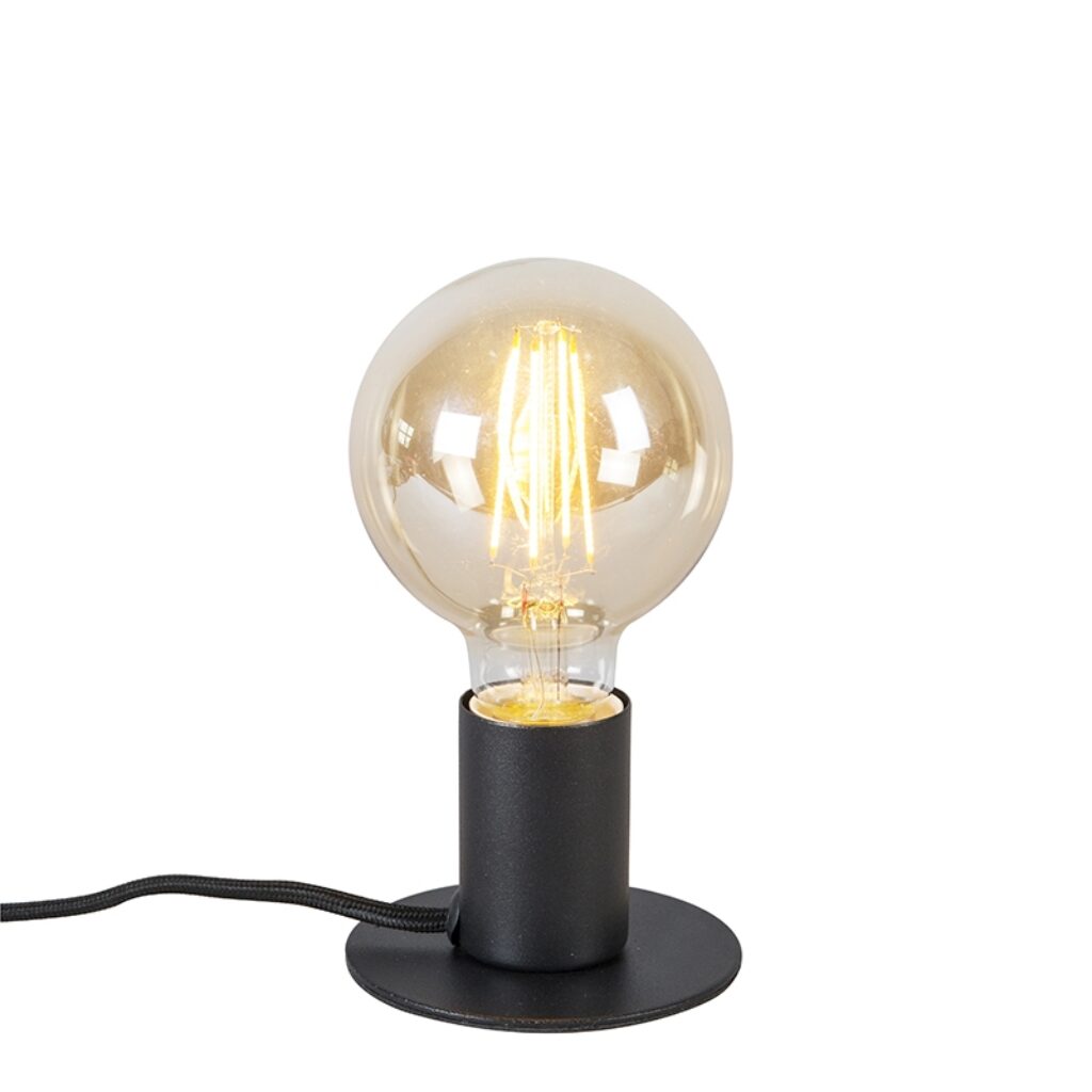 tafellampen Moderne tafellamp zwart Facil Metaal Zwart De perfecte keuze voor iedere liefhebber van minimalistische en moderne Deze is mooi afgewerkt in zwart.
