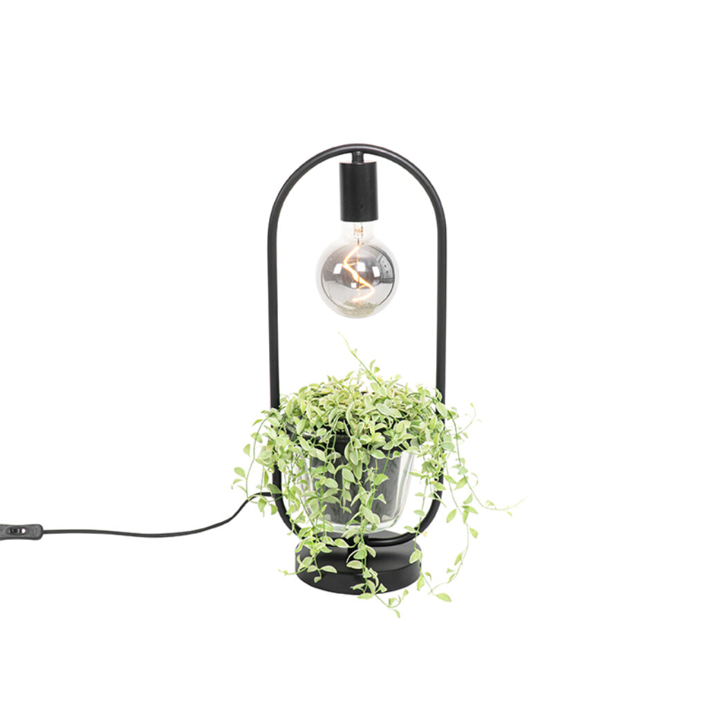 tafellampen Moderne tafellamp zwart met glas ovaal Roslini StaalGlas Zwart De moderne zorgt niet alleen voor meer sfeer in je interieur maar ook Jouw favoriete