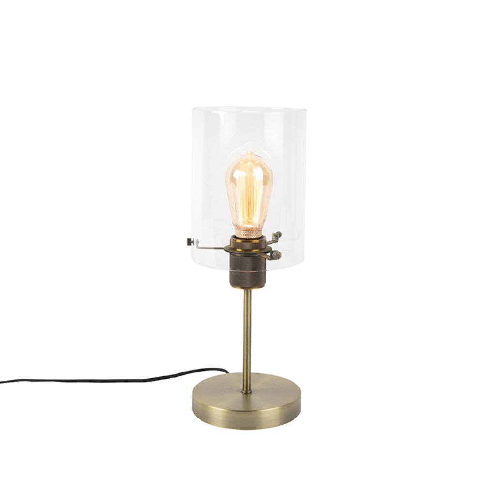 tafellampen Romantische tafellamp brons met glas Dome StaalGlas Brons Ben je op zoek naar een romantische eyecatcher in Dan is de echt iets voor Hij afgewerkt