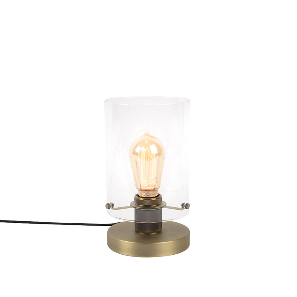 tafellampen Scandinavische tafellamp brons met glas Dome StaalGlas Brons Ben je op zoek naar een in Dan is de echt iets voor Hij afgewerkt bronskleurig armatuur
